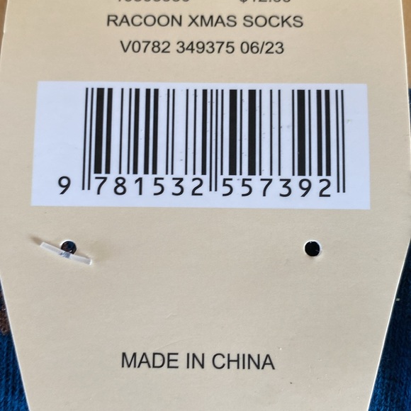 Holiday Socks-Raccoon - Picture 5 of 5